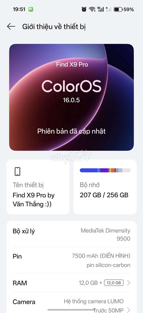 Oppo Find X9 Pro 256GB Trắng. Mua bán Điện thoại tại Thành phố Bắc Ninh Bắc Ninh được đăng bởi Lê Văn Thắng hình 1