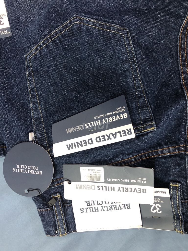 Pass quần jeans PoLo BeverlyHill size 32 Mới 100%