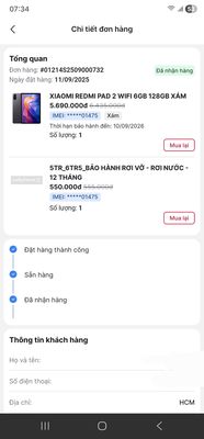 Xiaomi Redmi Pad 2 Wifi 6GB/128GB Xám
