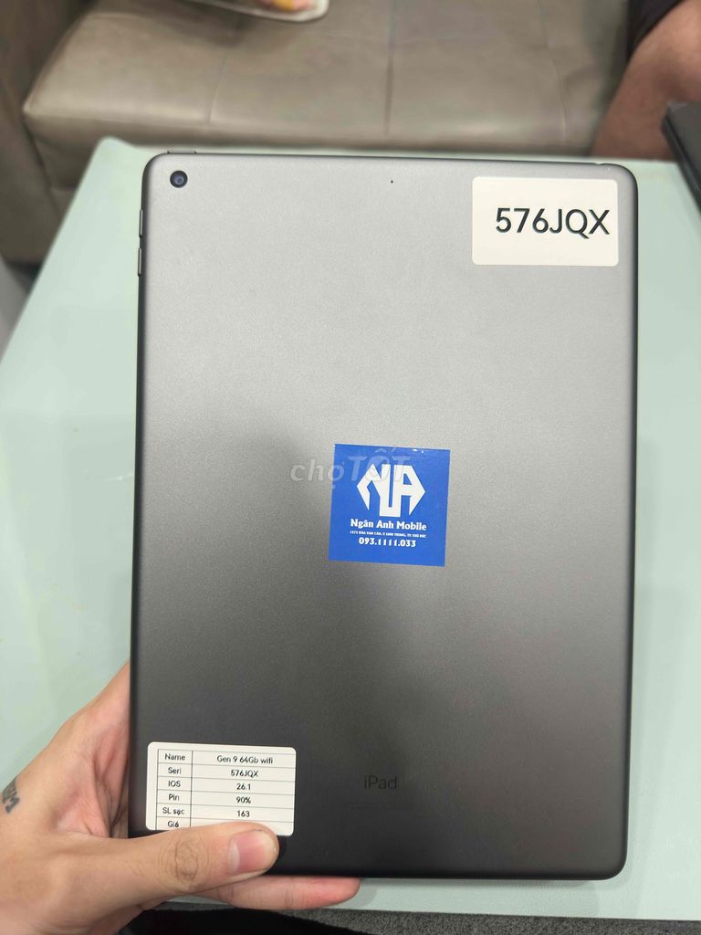 Apple iPad Gen 9 64GB Wifi Xám. Mua bán Máy tính bảng tại Thành phố Thủ Đức Tp Hồ Chí Minh được đăng bởi Ngân anh mobile hình 1