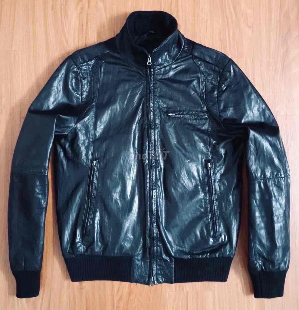 Áo khoác bomber Zara Da bê Nam M Đen. Mua bán Quần áo tại Quận Hoàng Mai Hà Nội được đăng bởi namkhanh hình 1