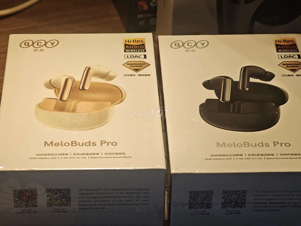 Tai nghe QCY MeloBuds Pro Vàng, Đen. Mua bán Tivi, Âm thanh tại Quận Ngũ Hành Sơn Đà Nẵng được đăng bởi Nhật Anh hình 1