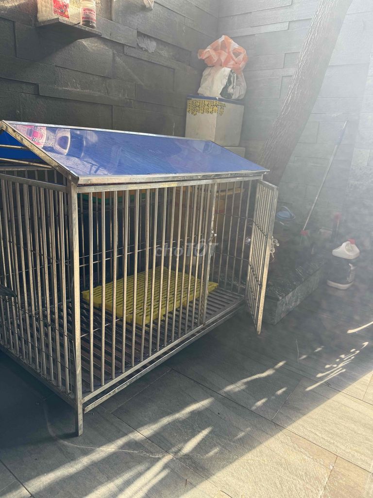 Lồng nuôi chó Inox lớn 1 mét có mái che. Mua bán Phụ kiện, Thức ăn, Dịch vụ tại Quận Liên Chiểu Đà Nẵng được đăng bởi Đặng văn Thế Ngọc  hình 1