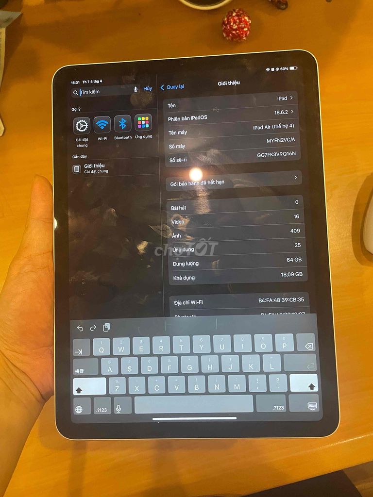 Apple iPad Air 4 A14 Bionic 64GB Bạc. Mua bán Máy tính bảng tại Quận Long Biên Hà Nội được đăng bởi Nguyen Hung Anh hình 1