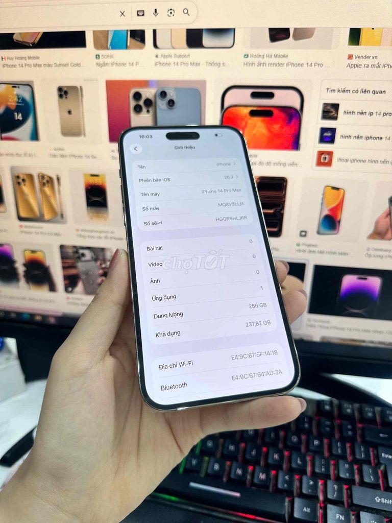 Apple iPhone 14 Pro Max 256GB Vàng Đã sử dụng. Mua bán Điện thoại tại Quận Cầu Giấy Hà Nội được đăng bởi Táo Zin Hà Nội hình 1