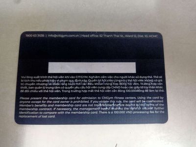 Pass thẻ tập CITI GYM Gò Vấp (HSD 5 tháng)