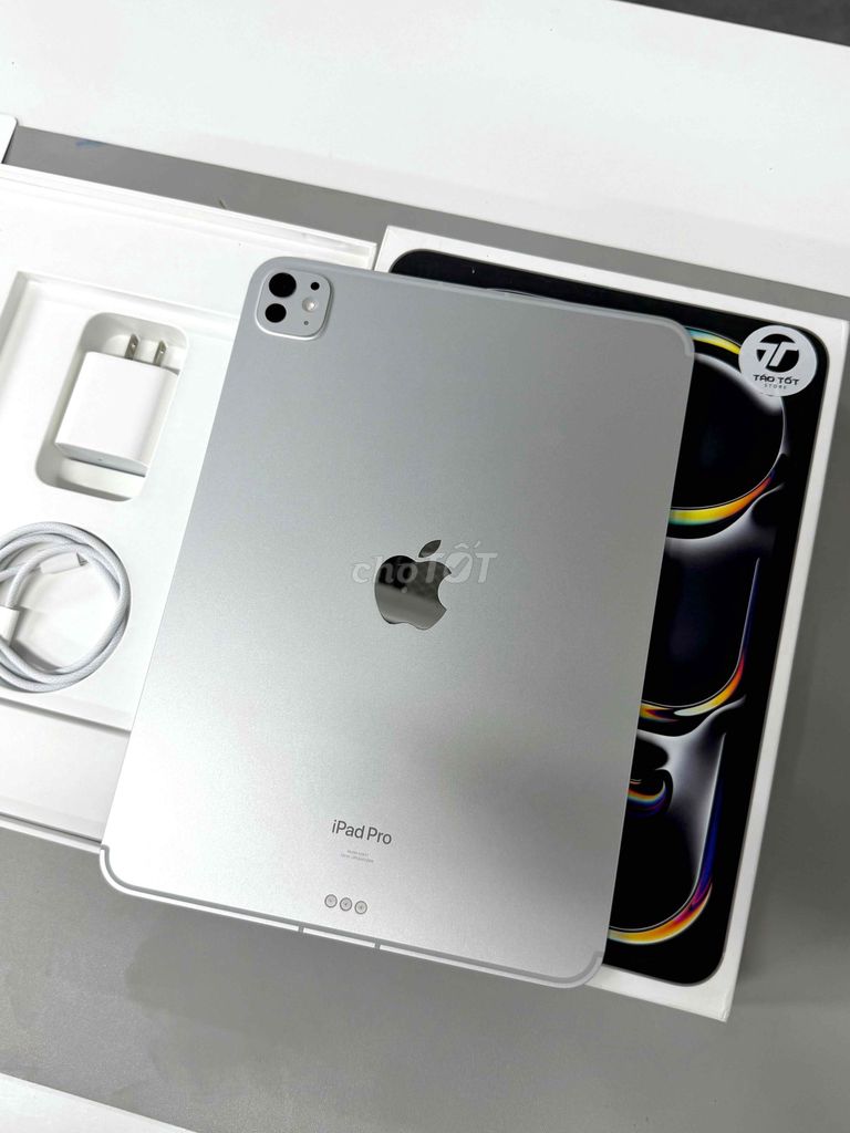 iPad Pro M4 11 inch 256GB trắng  99% BH 8/2026. Mua bán Máy tính bảng tại Quận 10 Tp Hồ Chí Minh được đăng bởi Táo Tốt Apple  hình 1
