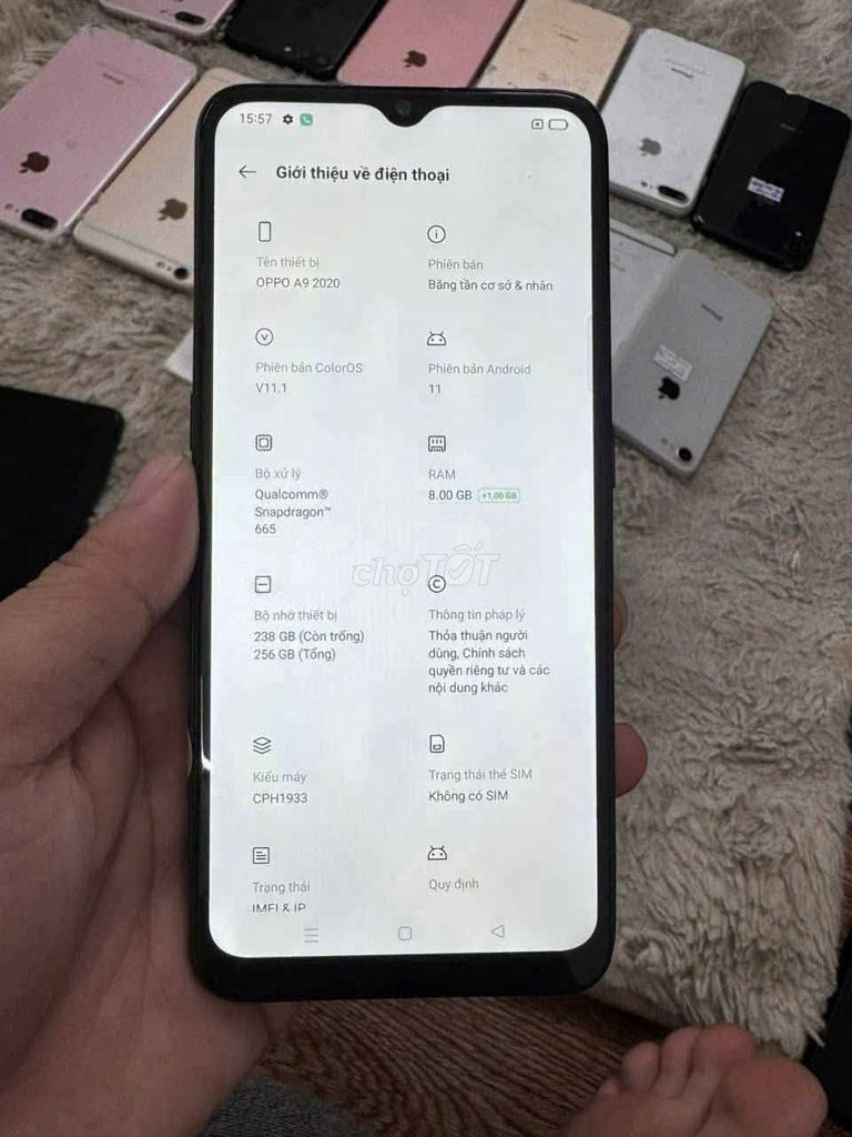 Oppo A9 2020 8GB 256GB Trắng Like New. Mua bán Điện thoại tại Quận Bình Thạnh Tp Hồ Chí Minh được đăng bởi Hội Đồ Điện Tử hình 1