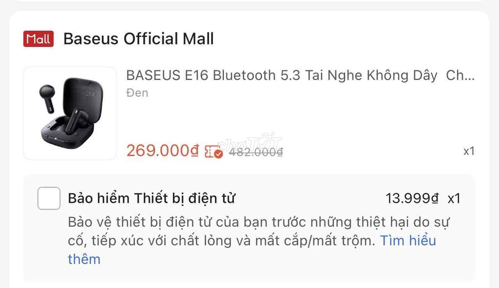 Tai nghe Baseus E16 Đen. Mua bán Tivi, Âm thanh tại Thành phố Sa Đéc Đồng Tháp được đăng bởi Ngọc  hình 1