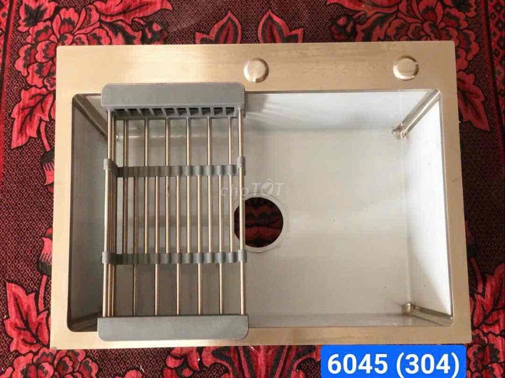 Chậu rửa chén Inox 304 1 hố 60x45 giá 850.000. Mua bán Thiết bị vệ sinh, nhà tắm tại Quận Hải Châu Đà Nẵng được đăng bởi A Long hình 1