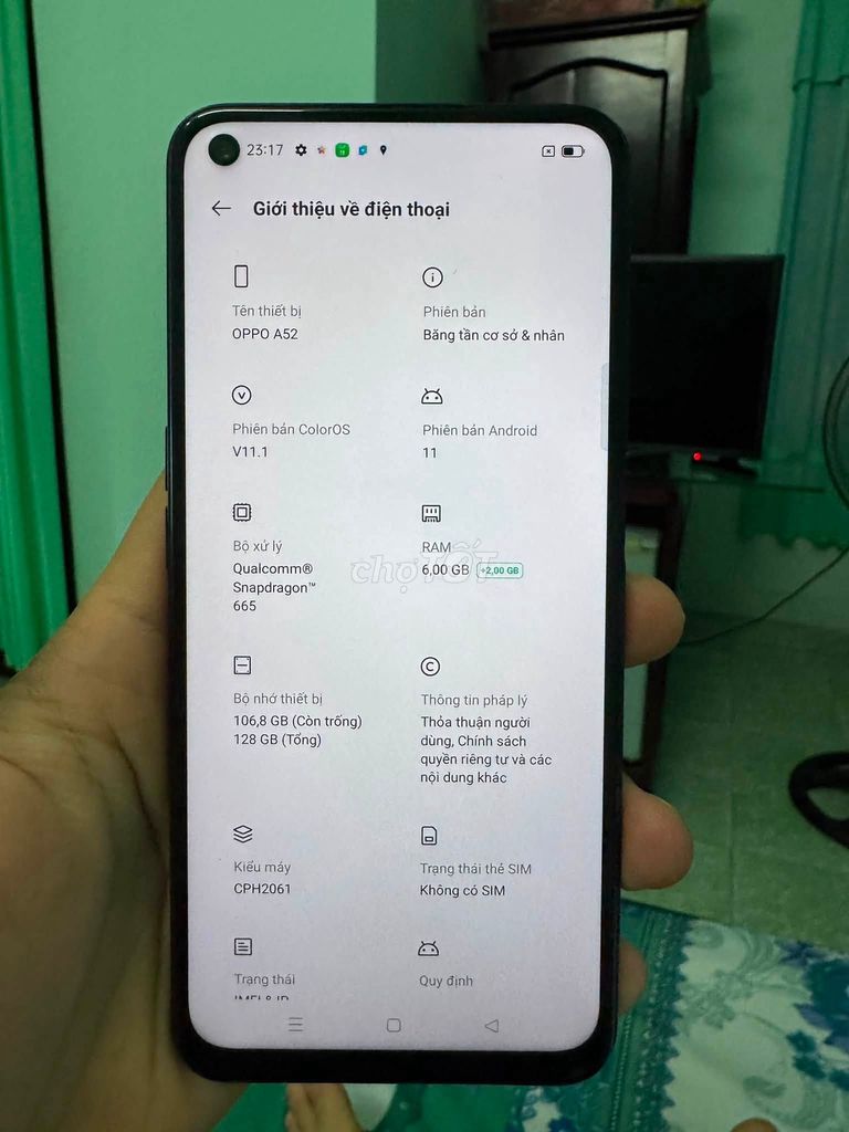 Oppo A52 6GB 128GB Đen. Mua bán Điện thoại tại Quận 10 Tp Hồ Chí Minh được đăng bởi Hội Đồ Điện Tử hình 1