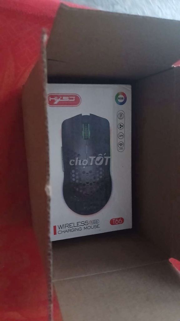Chuột HYSJ T66 không dây Đen. Mua bán Phụ kiện (Màn hình, Chuột...) tại Huyện Tân Yên Bắc Giang được đăng bởi Hồng Đậm hình 1