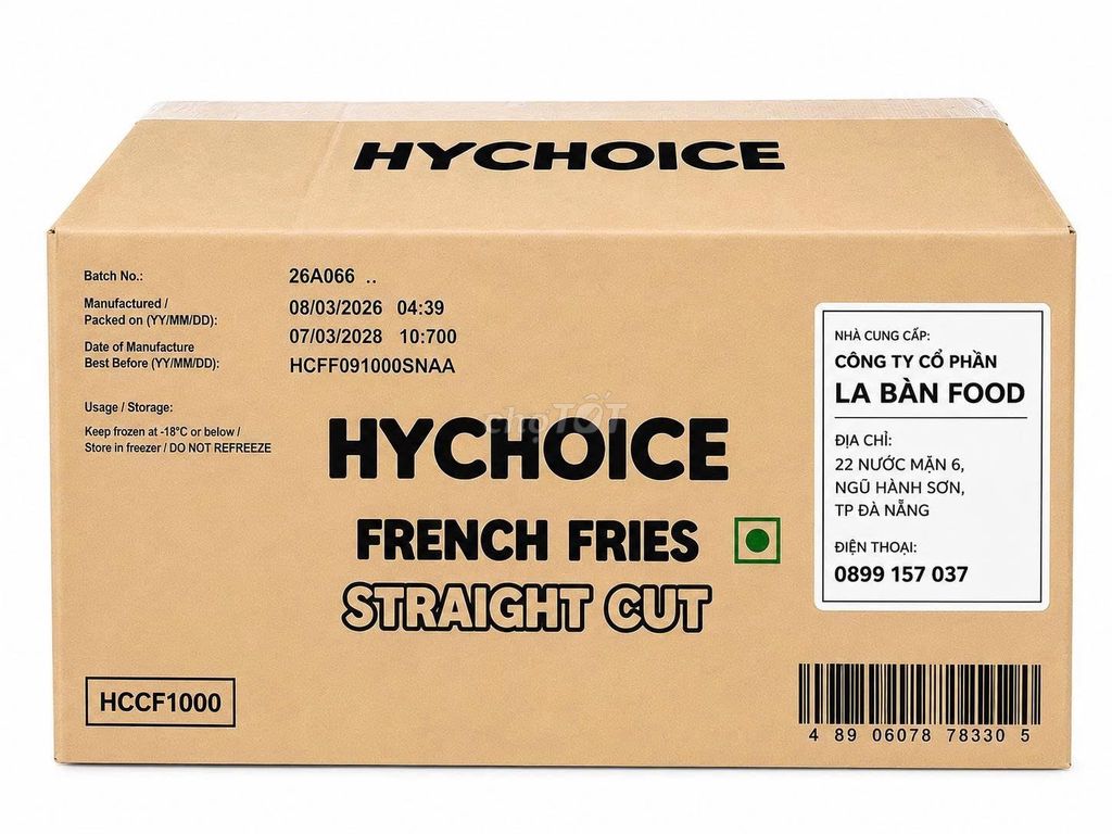 Khoai tây chiên HYCHOICE 1kg. Mua bán Đồ ăn, thực phẩm và các loại khác tại Quận Ngũ Hành Sơn Đà Nẵng được đăng bởi Trần Kiệt hình 1