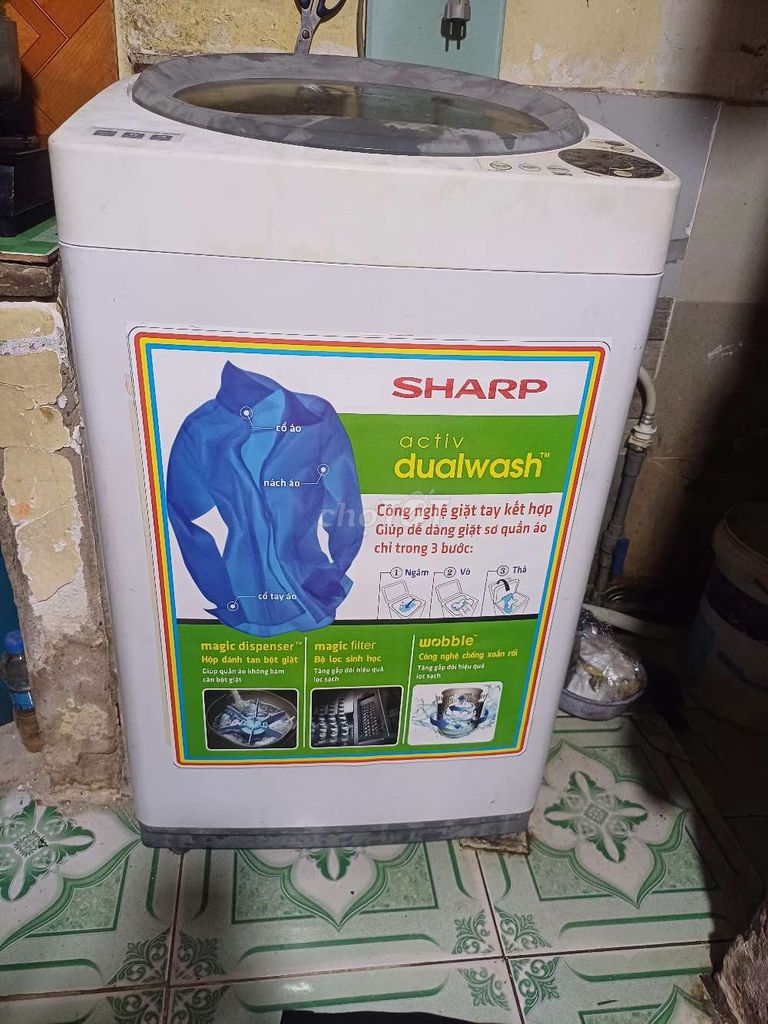 Máy giặt Sharp 8kg Trắng. Mua bán Máy giặt tại Huyện Nhà Bè Tp Hồ Chí Minh được đăng bởi đồ cũ giá rẻ hình 1