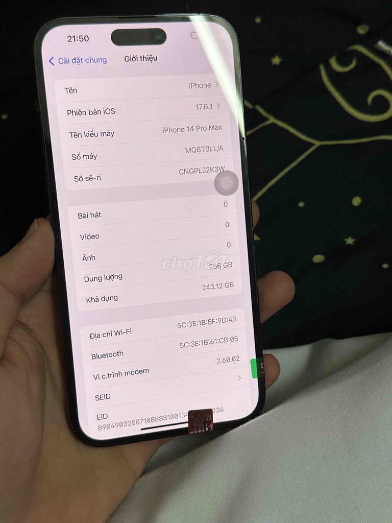 cần bán 14prm 256gb zin all chưa qua sửa chữa