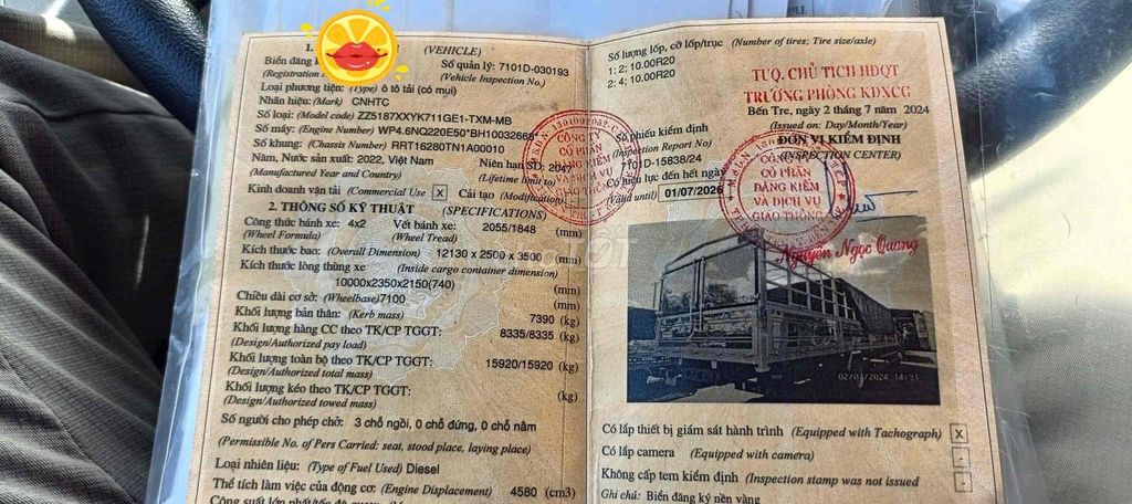 Thanh Lý Xe Tải Howo Tx220 _8 tấn_Thùng 10m. Mua bán Xe tải, xe ben tại Quận 12 Tp Hồ Chí Minh được đăng bởi Mr Thọ hình 4