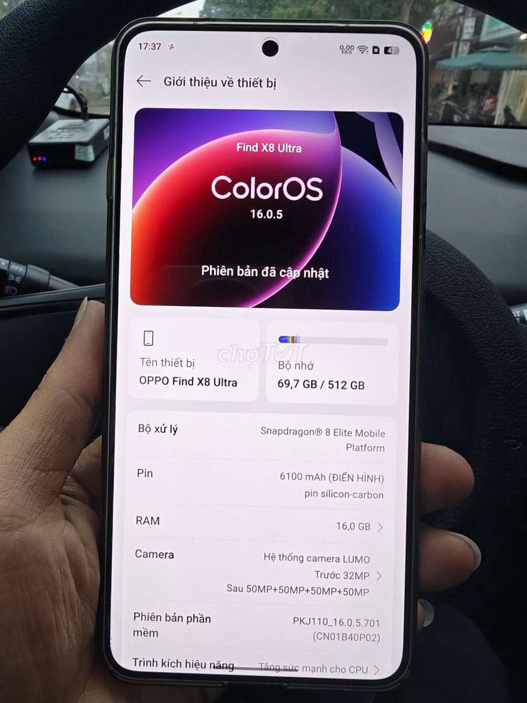 Oppo Find X8 Ultra 512GB Bạc. Mua bán Điện thoại tại Thành phố Thanh Hóa Thanh Hóa được đăng bởi Cong hình 1