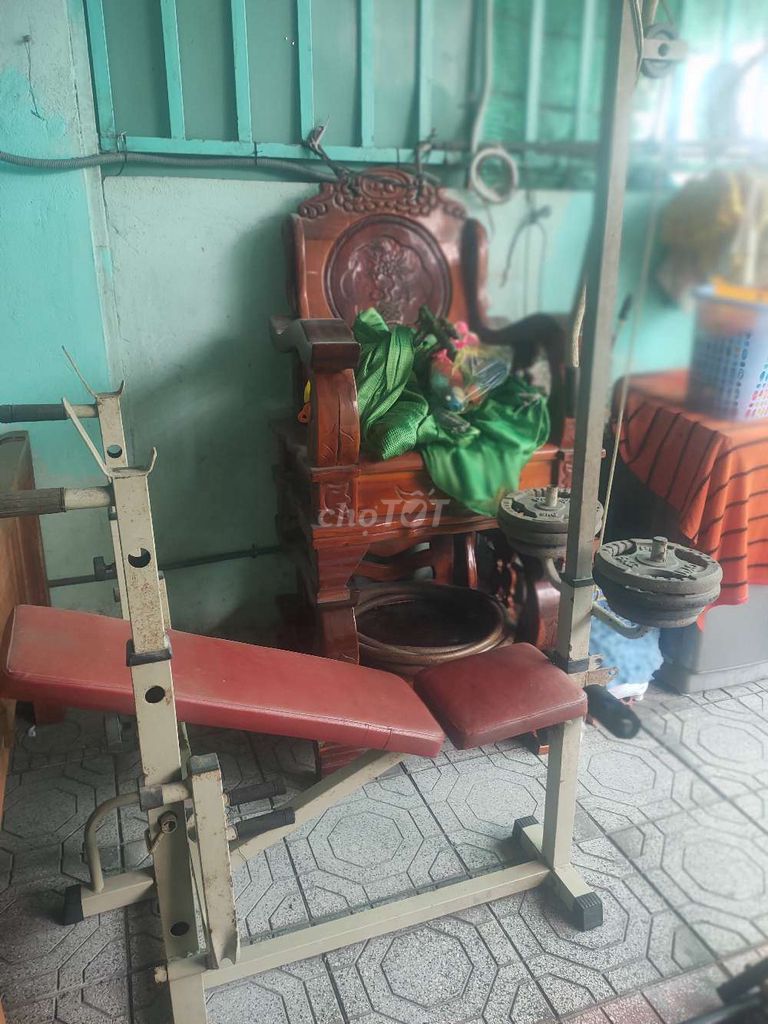 Ghế tập tạ Đỏ, Xám