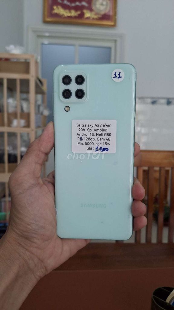 Samsung Galaxy A22 6GB/128GB Xanh mint. Mua bán Điện thoại tại Thành phố Thủ Dầu Một Bình Dương được đăng bởi TTMobileBD hình 1