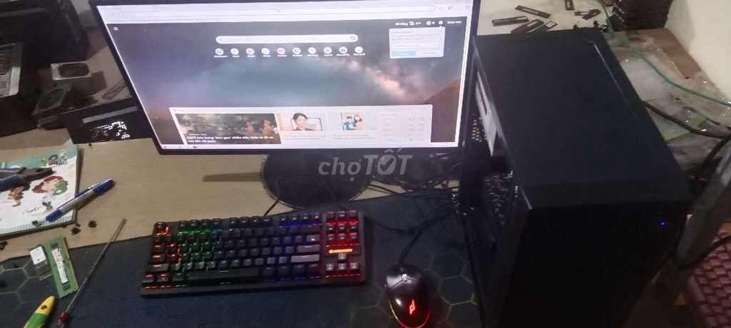 BỘ MÁY GAME B365 I3 8100 RAM8G SD256G VGA2G MH24IN. Mua bán Máy tính để bàn tại Quận Liên Chiểu Đà Nẵng được đăng bởi lê thao hình 1