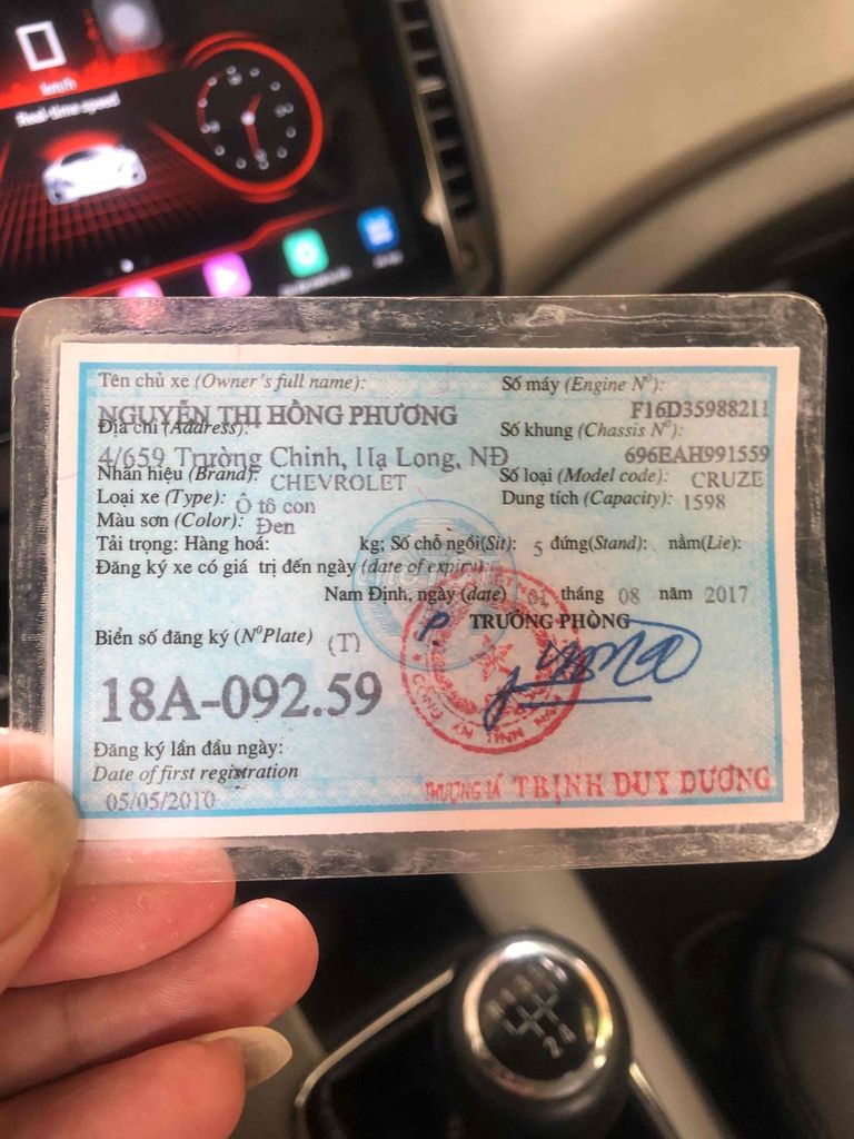 Chevrolet Cruze 2011 LS 1.6 - 10000 km. Mua bán Ô tô tại Thành phố Nam Định Nam Định được đăng bởi Vinh hình 3