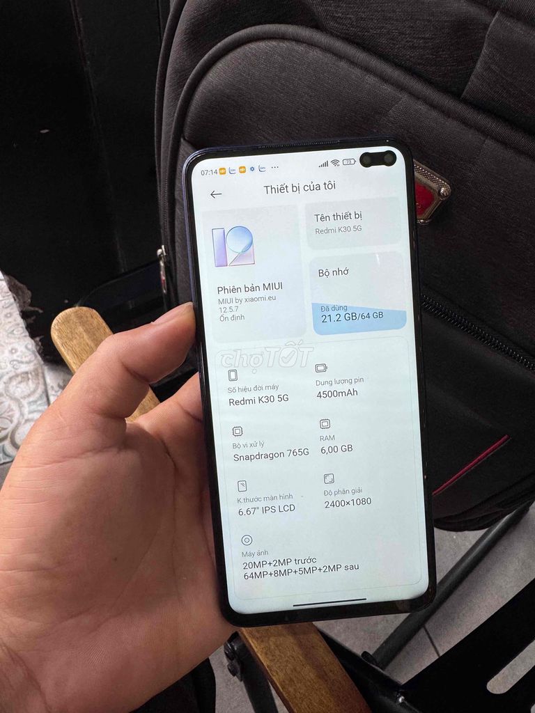 Xiaomi Redmi K30 5G Tím gl. Mua bán Điện thoại tại Quận Tân Phú Tp Hồ Chí Minh được đăng bởi nguyen son  hình 1