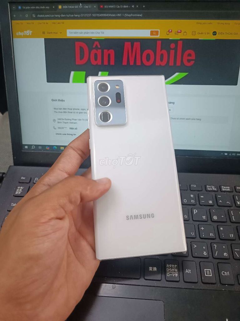 SAMSUNG NOTE 20 ULTRA 12GB.256GB SNAP 865 FULL CN. Mua bán Điện thoại tại Quận Bình Thạnh Tp Hồ Chí Minh được đăng bởi Dân Mobile hình 1
