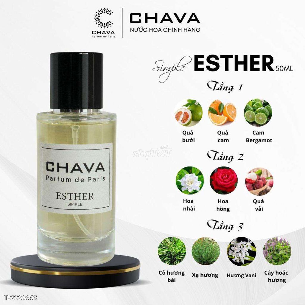Nước hoa CHAVA ESTHER Nữ 50ml. Mua bán Nước hoa tại Thành phố Thuận An Bình Dương được đăng bởi Nhã Phương hình 1