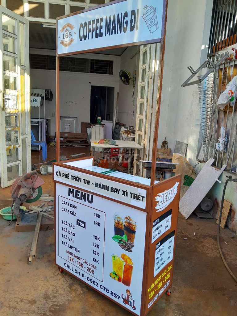 Xe cafe mang đi gấp gọn thiết kế theo yêu cầu. Mua bán Đồ chuyên dụng, Giống nuôi trồng tại Quận Bình Thuỷ Cần Thơ được đăng bởi Trung hình 1