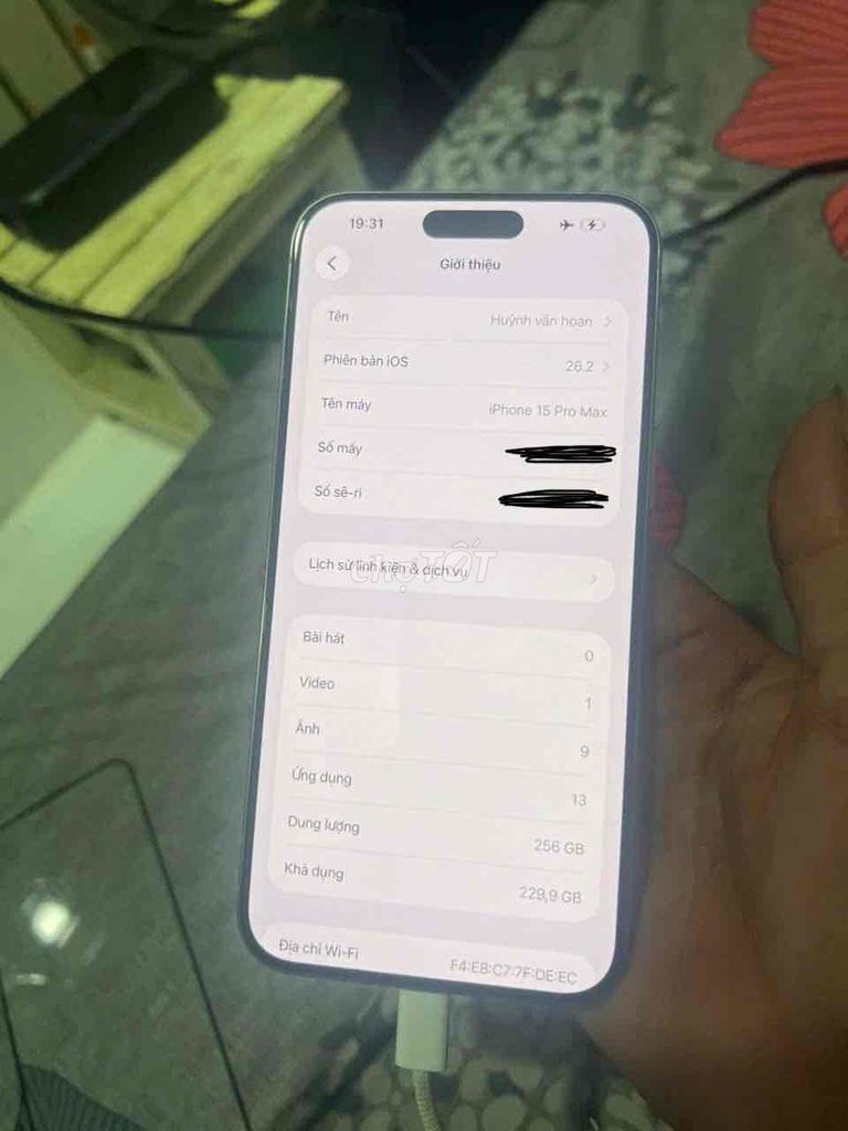 iPhone 15 Pro Max 256GB titan tự nhiên zin full. Mua bán Điện thoại tại Quận Phú Nhuận Tp Hồ Chí Minh được đăng bởi Siêu Nhân Điện Quang hình 1