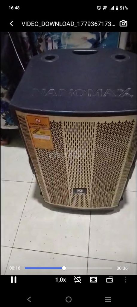 Loa thùng Nanomax 2 micro. Mua bán Tivi, Âm thanh tại Huyện Bình Chánh Tp Hồ Chí Minh được đăng bởi Nguyễn Ngọc gia ghi hình 1