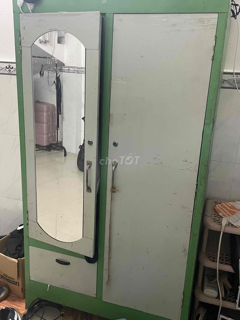 Tủ quần áo 2 cánh Sắt. Mua bán Tủ, kệ gia đình tại Thành phố Thủ Đức Tp Hồ Chí Minh được đăng bởi Linh Đan hình 1