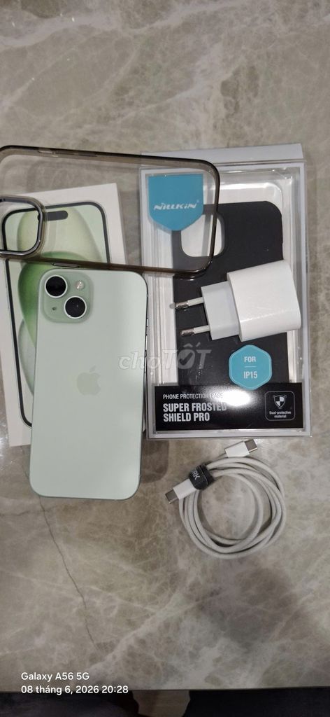Apple iPhone 15 128GB Xanh lá VN/A Đã sử dụng. Mua bán Điện thoại tại Huyện Gia Lâm Hà Nội được đăng bởi Lê Quang Thành hình 1