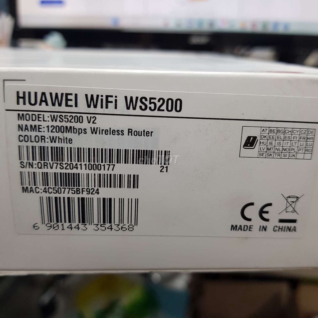 Router HUAWEI WIFI WS5200 1200MBPS OPEN WHITE
