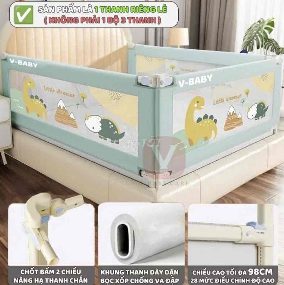 THANH CHẶN GIƯỜNG 1.6M V-BABY CARE. Mua bán Mẹ và bé tại Quận 3 Tp Hồ Chí Minh được đăng bởi Minh Đoàn hình 1