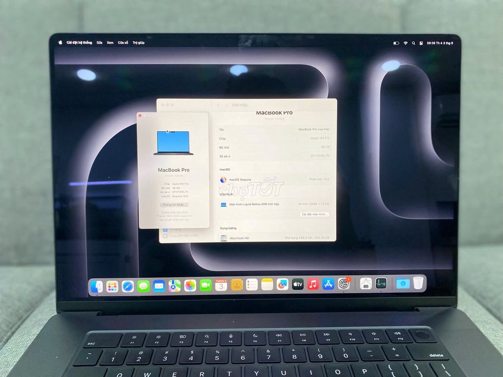 Macbook Pro 16inch Chip M4 Pro Ram 48Gb SSD 512Gb. Mua bán Laptop tại Quận 10 Tp Hồ Chí Minh được đăng bởi Lapvn hình 1