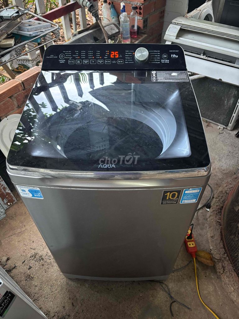 Máy giặt Aqua 10kg Inverter Xám. Mua bán Máy giặt tại Huyện Châu Đức Bà Rịa - Vũng Tàu được đăng bởi Hà Minh hình 1