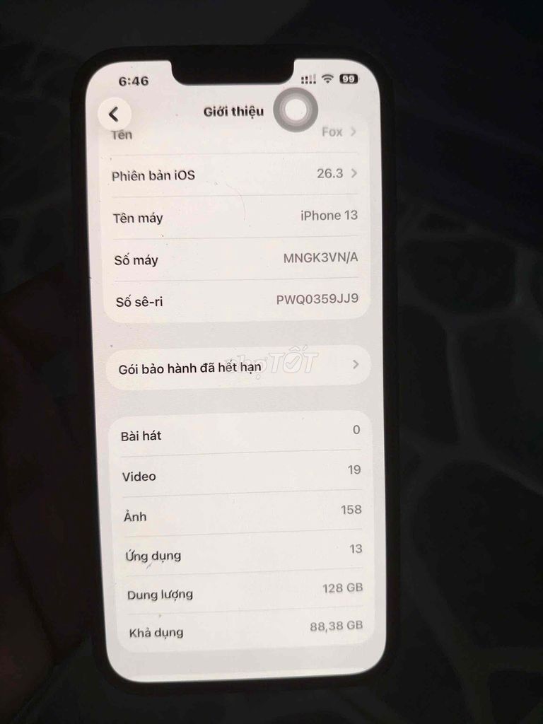Apple iPhone 13 128GB Xanh lá. Mua bán Điện thoại tại Thành phố Cao Lãnh Đồng Tháp được đăng bởi Amos hình 1