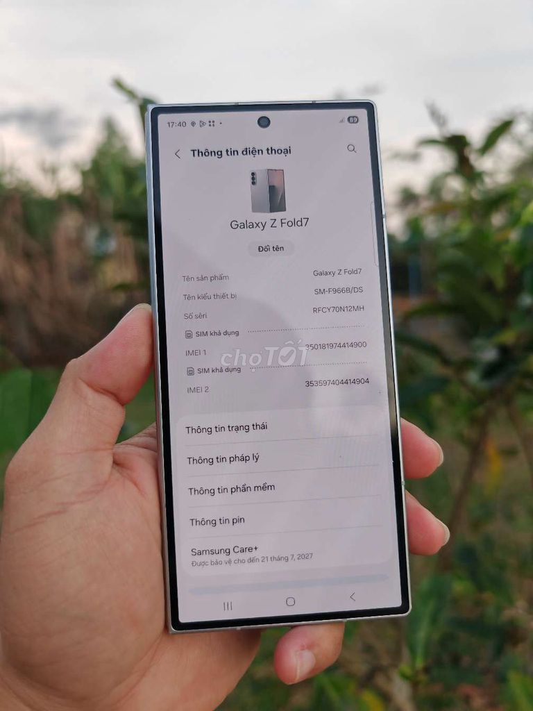 Galaxy Z Fold7 fullbox. Mua bán Điện thoại tại Quận Cẩm Lệ Đà Nẵng được đăng bởi Hải hình 1