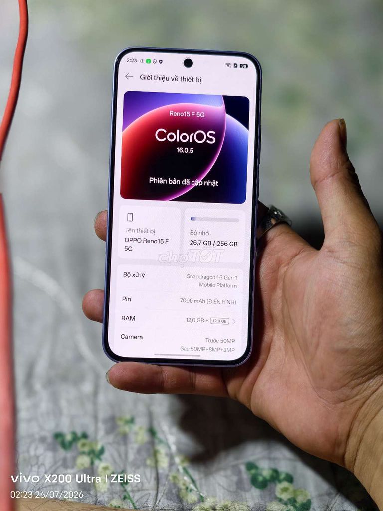 OPPO Reno 15F 5G 12GB 256GB Tím. Mua bán Điện thoại tại Quận 10 Tp Hồ Chí Minh được đăng bởi Trắng hình 1