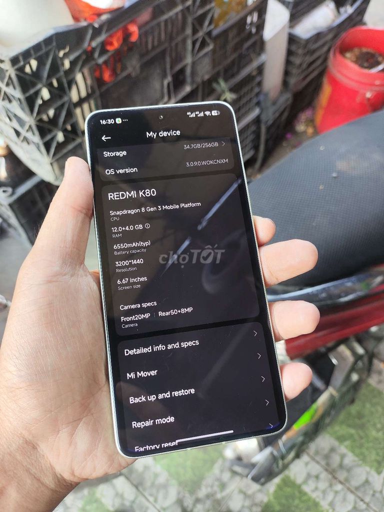 Xiaomi Redmi K80 12/256 giao lưu. Mua bán Điện thoại tại Thành phố Thủ Đức Tp Hồ Chí Minh được đăng bởi Hoàng Vũ hình 1
