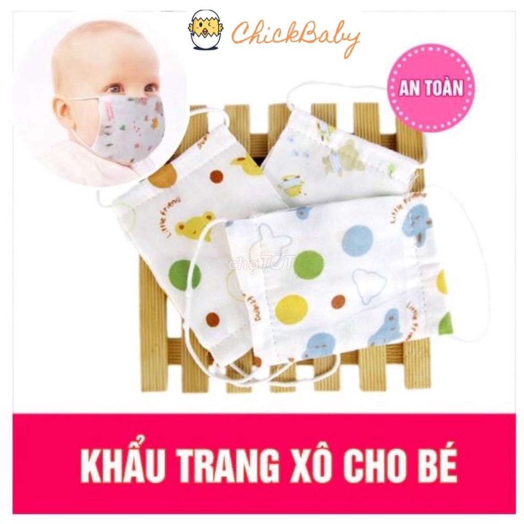 3 cái khẩu trang xô cho bé sơ sinh dưới 2 tuổi