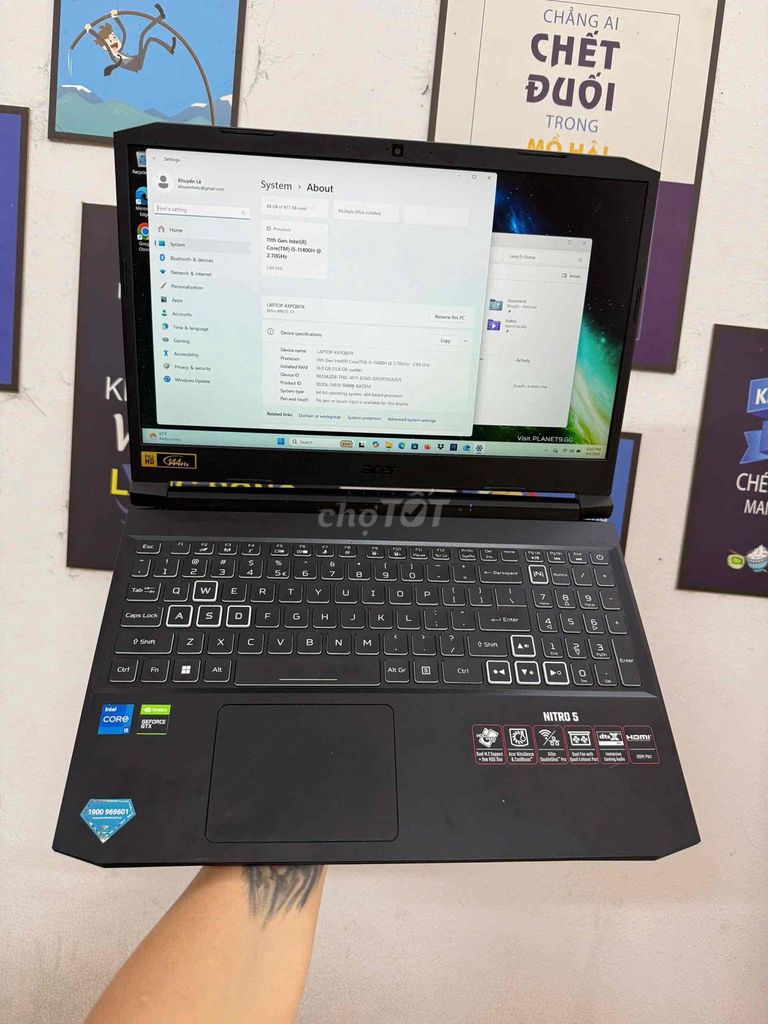 Acer Nitro 5 i5-11400H 15 inch 16GB/512GB GTX 1650. Mua bán Laptop tại Quận Đống Đa Hà Nội được đăng bởi Huy Long Store 247 hình 1
