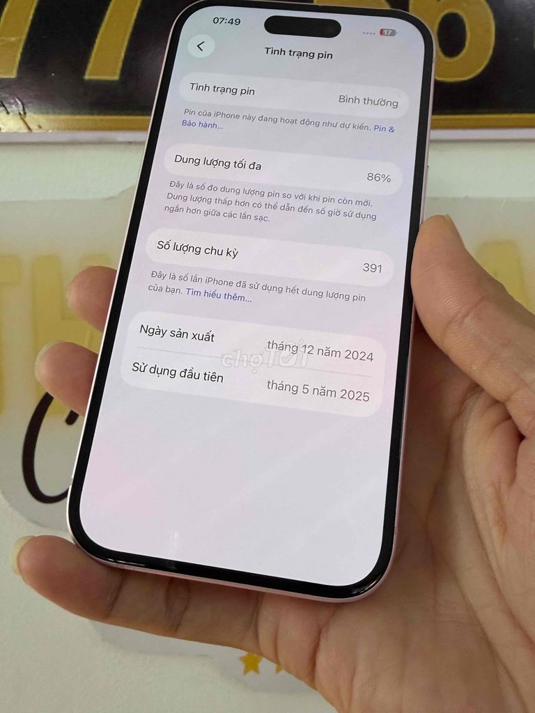 iphone 15 128Gb hồng đẹp 98% chính hãng Vna. Mua bán Điện thoại tại Quận Tân Phú Tp Hồ Chí Minh được đăng bởi trương thành hưng hình 1