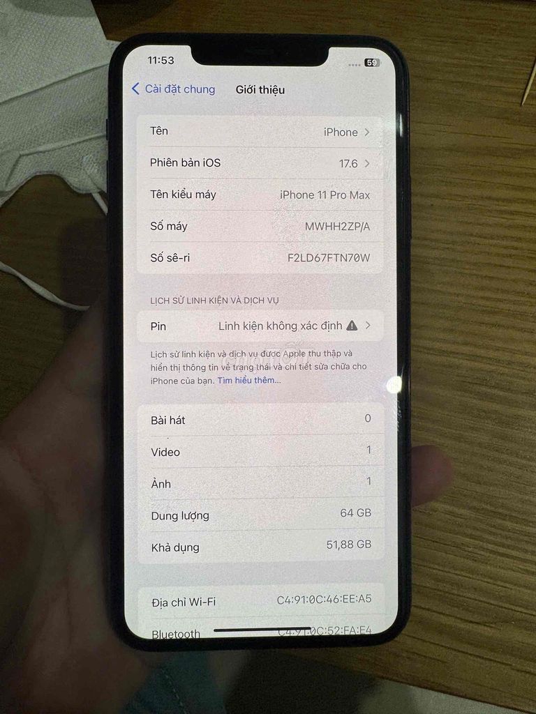 Apple iPhone 11 Pro Max 64GB Xám. Mua bán Điện thoại tại Quận 12 Tp Hồ Chí Minh được đăng bởi Tâm Dz hình 1