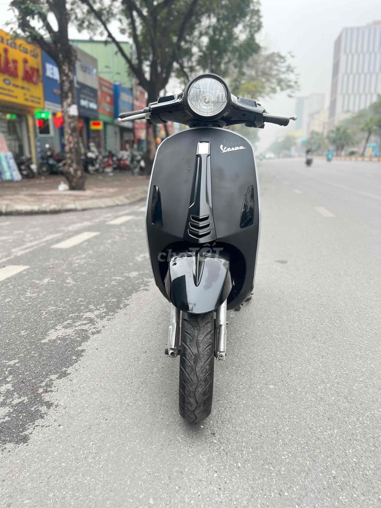 Xe đạp điện Vespa đen nhám đầy đủ giấy tờ