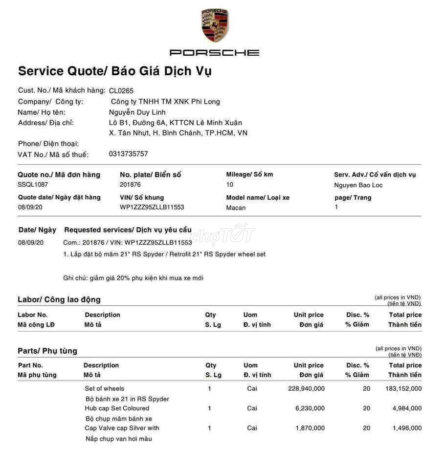 Porsche Macan 2020 Base - 19999 km. Mua bán Ô tô tại Quận 7 Tp Hồ Chí Minh được đăng bởi Thế Giới Xe Đức Sài Gòn hình 10