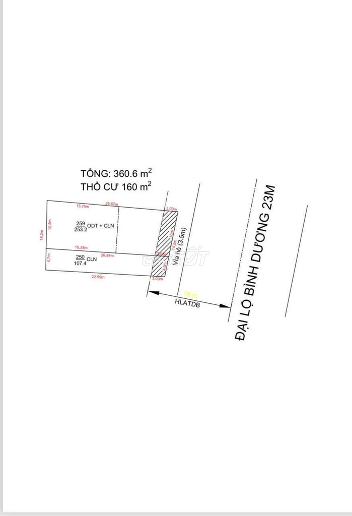 BÁN ĐẤT MẶT TIỀN ĐẠI LỘ BÌNH DƯƠNG