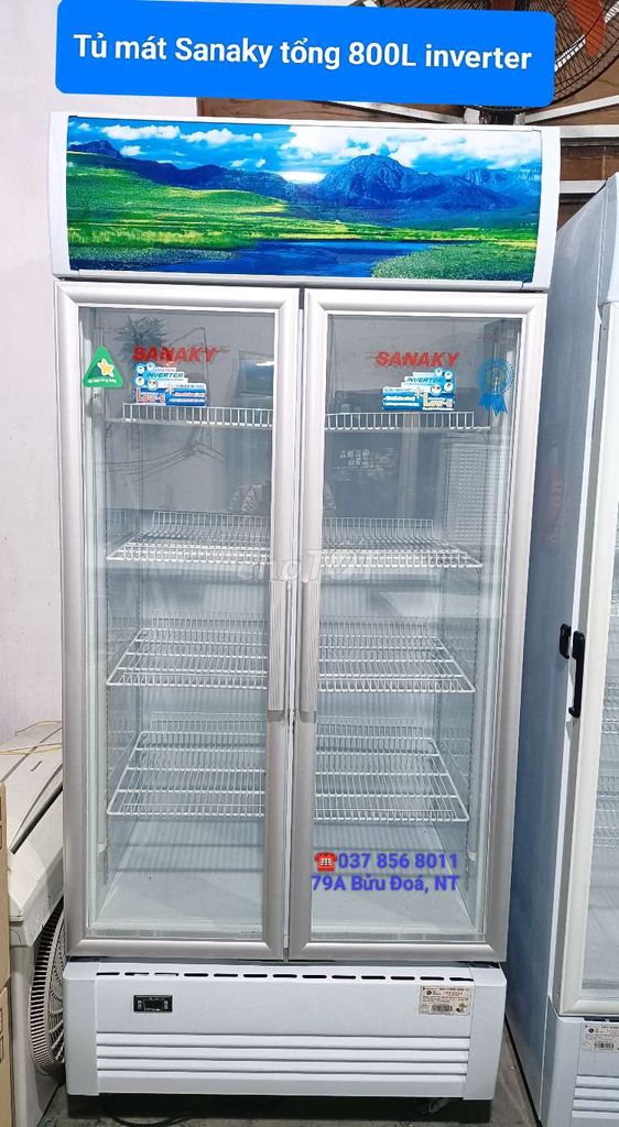 Thanh lý: Tủ mát Sanaky tổng 800L inverter