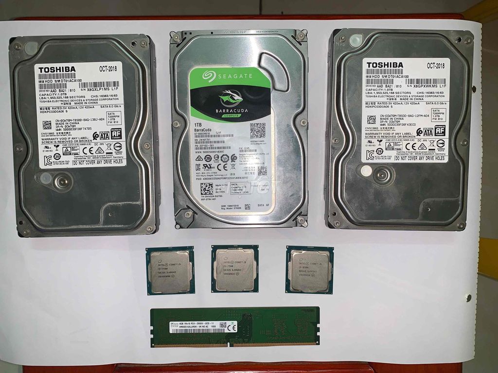Ổ cứng HDD 1T  chip  i5-7500,8500. ram d4 4g-2666. Mua bán Linh kiện (RAM, Card...) tại Quận Thanh Xuân Hà Nội được đăng bởi asin hình 1